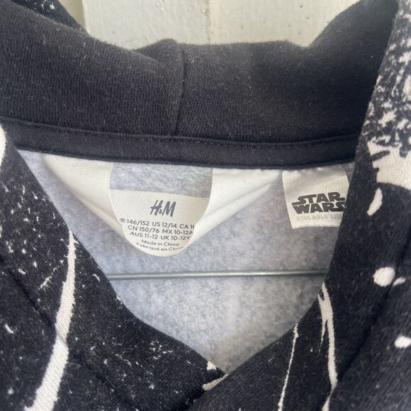 STAR WARS  DARTH VADER  All Over  Pullover Hoodie Kids Size 12/14 - Picture 3 of 4